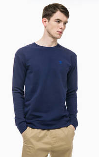 Хлопковый свитшот синего цвета Tom Tailor Denim