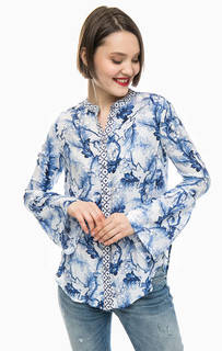 Синяя блуза с застежкой на пуговицы Desigual
