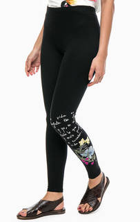 Хлопковые леггинсы с принтом Desigual