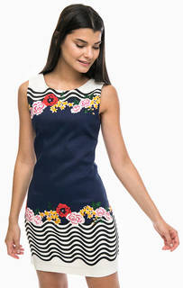 Короткое платье-футляр с цветочным принтом Desigual