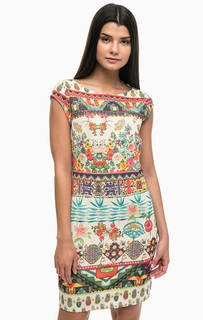 Трикотажное платье-футляр с цветочным принтом Desigual