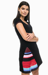 Черное платье с короткими рукавами Desigual