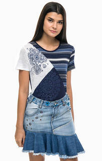 Синяя футбокла из вискозы Desigual