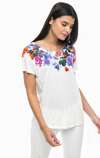 Трикотажная футболка с цветочным принтом Desigual