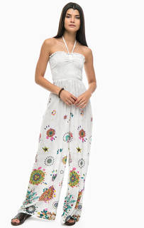 Белый комбинезон с открытыми плечами Desigual