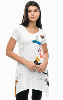 Футболка-туника асимметричного кроя Desigual