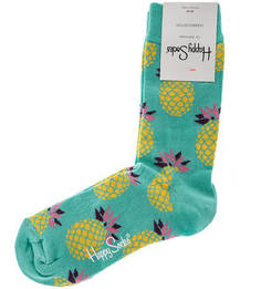 Хлопковые носки мятного цвета Happy Socks