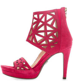 Замшевые босоножки цвета фуксии Tamaris