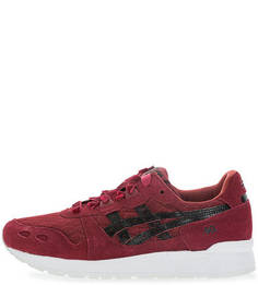 Бордовые кроссовки с замшевыми вставками Asics Tiger