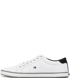 Хлопковые кеды с контрастной вставкой Tommy Hilfiger