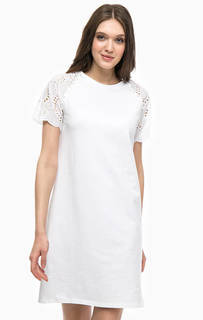 Белое платье с ажурными рукавами Liu Jo