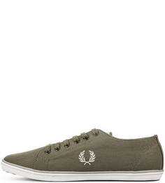 Летние кеды цвета хаки Fred Perry
