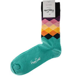 Хлопковые носки в клетку Happy Socks