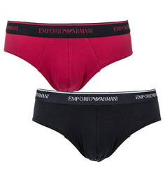 Комплект из двух хлопковых трусов-брифов Emporio Armani