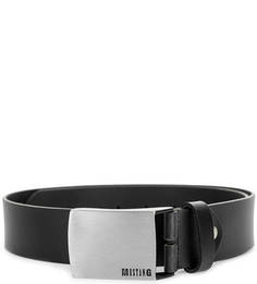 Кожаный ремень черного цвета Mustang