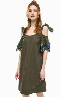 Короткое платье цвета хаки Pinko