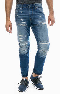 Синие джинсы с заломами G Star RAW