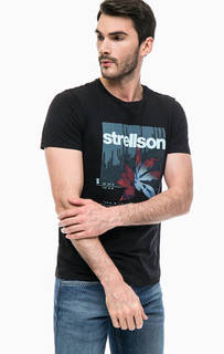 Хлопковая футболка с принтом Strellson