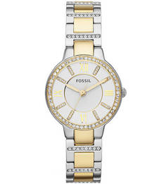 Часы с инкрустацией кристаллами Fossil