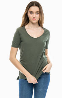 Футболка оверсайз из хлопка и льна G Star RAW