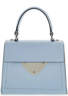 Маленькая голубая сумка из гладкой кожи Coccinelle