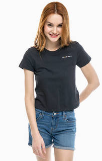 Хлопковая футболка серого цвета Cropped Tet Levis®