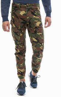Хлопковые брюки карго защитной расцветки G Star RAW