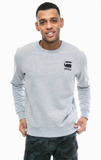 Хлопковый свитшот серого цвета G Star RAW
