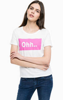 Футболка из хлопка с принтом Only