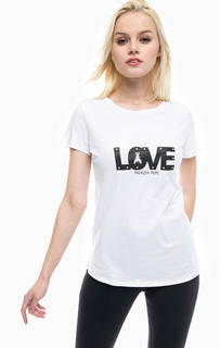 Хлопковая футболка с контрастным принтом Patrizia Pepe