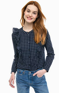 Хлопковая рубашка с рюшами Tom Tailor Denim