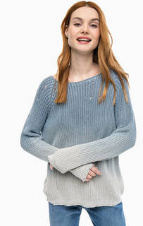 Синий хлопковый свитер Gas