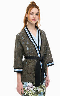 Кружевной кардиган цвета хаки Pinko