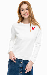 Белый свитшот с вышивкой Tom Tailor Denim