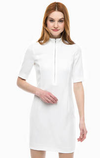 Короткое белое платье с высоким воротом Drykorn