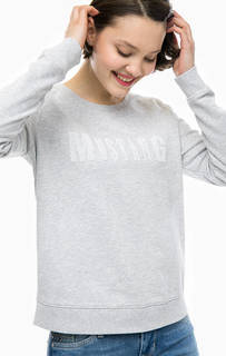 Серый свитшот с декоративной отделкой Mustang