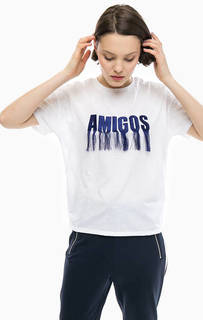 Белая футболка с вышивкой Only