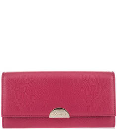 Кошелек из мягкой кожи цвета фуксии Coccinelle