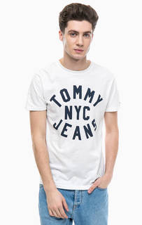 Белая футболка с контрастным принтом Tommy Jeans