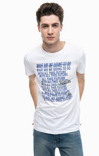 Белая футболка из хлопка Tom Tailor Denim