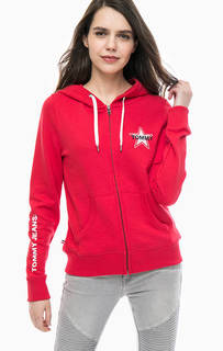 Красная толстовка с нашивкой Tommy Jeans