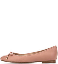 Коралловые балетки из натуральной кожи Clarks