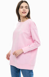 Розовый свитшот с вышивкой Tommy Hilfiger