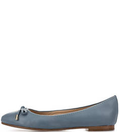 Синие балетки из натуральной кожи Clarks