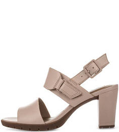 Кожаные босоножки на устойчивом каблуке Clarks