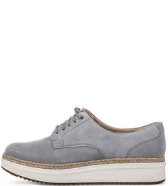 Замшевые полуботинки на танкетке Clarks