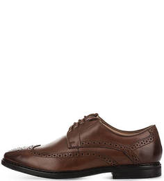 Коричневые кожаные туфли с брогированием Clarks