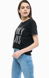 Хлопковая футболка с принтом Tommy Jeans