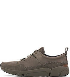 Кроссовки из нубука с замшевыми вставками Clarks