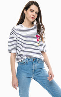 Полосатая футболка с нашивками Tommy Jeans